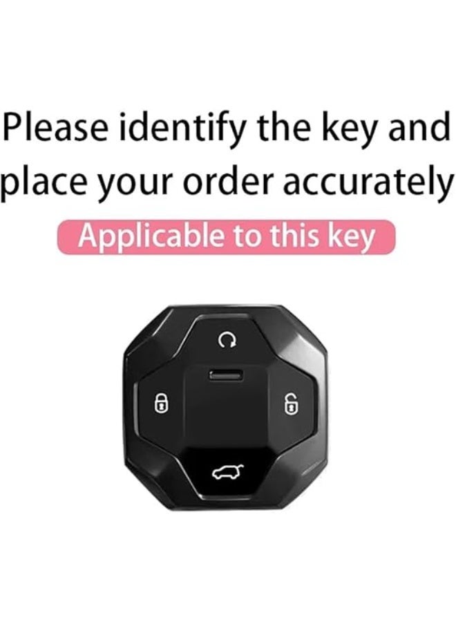 AGREON For Jetour T1 T2 2024-2025 Key Cover & Keychain | Car Key Shell Case Accessory | Compatible Key Fob Holder Buckle (White) - Image 2